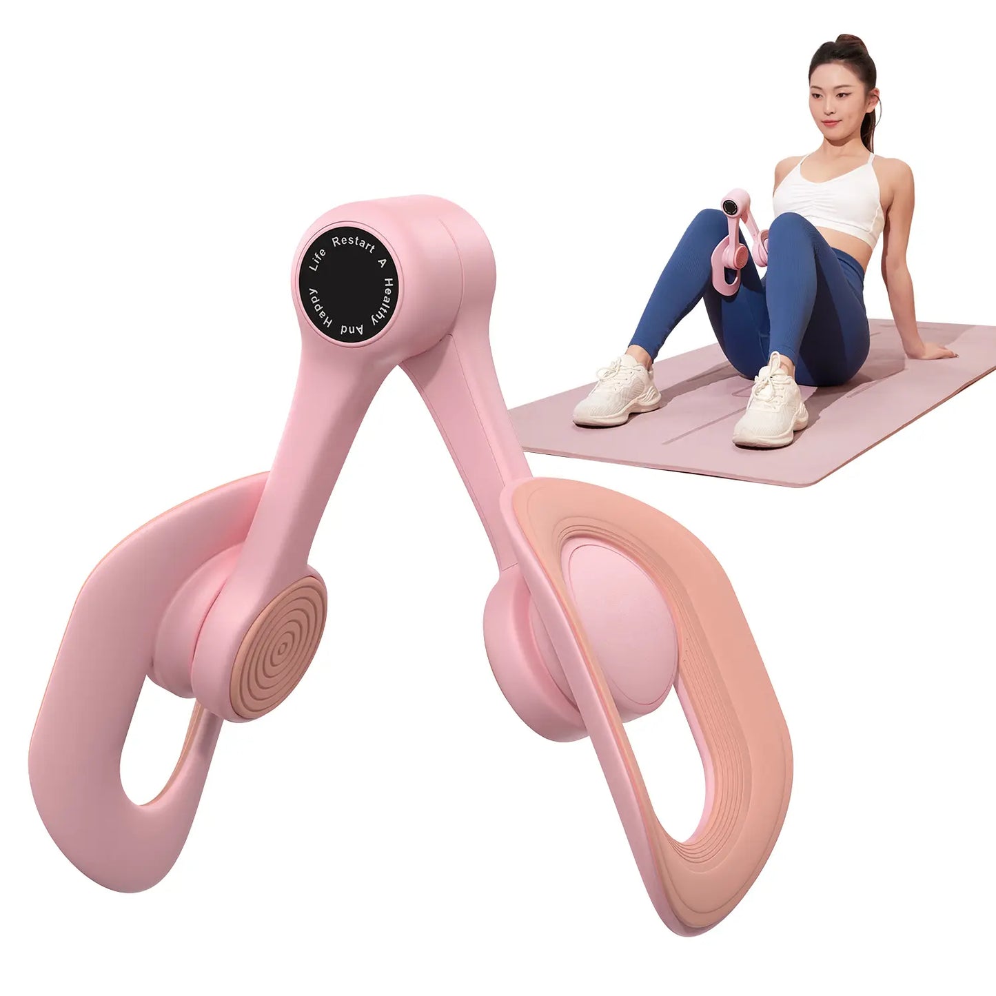 Merach Thigh Trainer - Home Fitness Equipment for Inner Thighs, Legs, and Arms with Optional Versions: Standard, Strap, and Smart Counter in Blue Summer Vibes