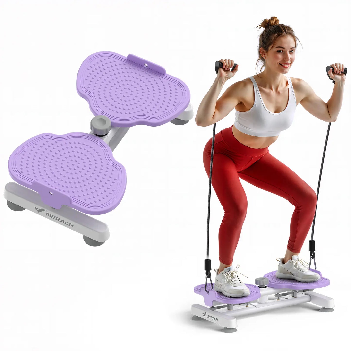 Merach Waist Twist Machine for Core Strengthening - Non-Slip, Noise-Free Abdominal Roller Exercise Equipment