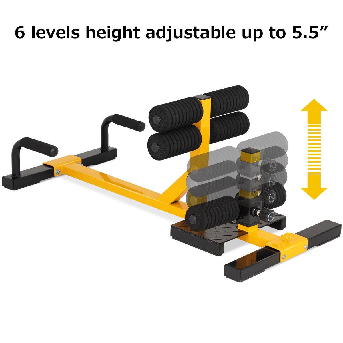 Height Adjustable 3-in-1 Sissy Squat, Push-Up, and Ab Workout Machine for Home Gym