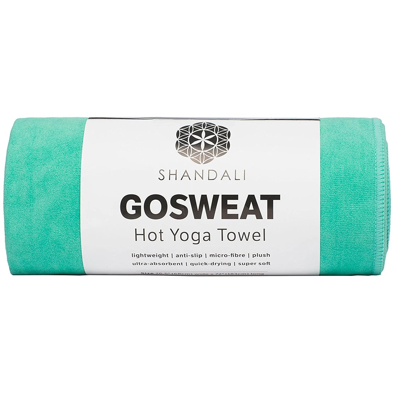 Gosweat Super Absorbent Teal Hot Yoga Towel - 100% Microfiber Suede for Bikram Yoga