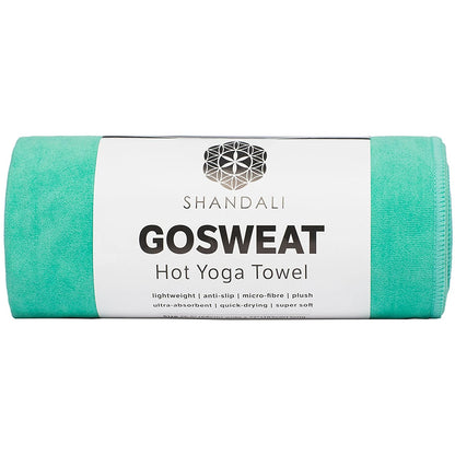 Gosweat Super Absorbent Teal Hot Yoga Towel - 100% Microfiber Suede for Bikram Yoga