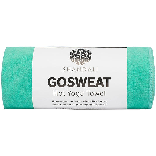 Gosweat Super Absorbent Teal Hot Yoga Towel - 100% Microfiber Suede for Bikram Yoga