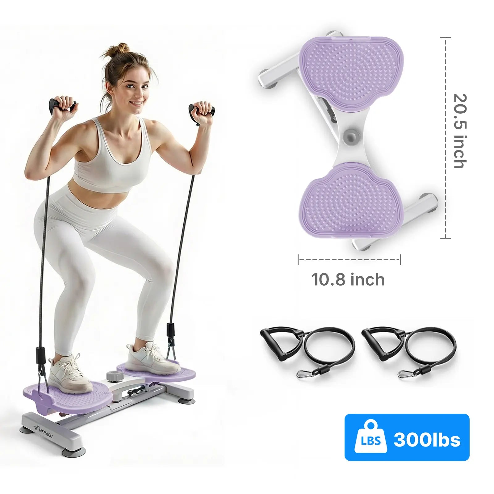 Merach Waist Twist Machine for Core Strengthening - Non-Slip, Noise-Free Abdominal Roller Exercise Equipment