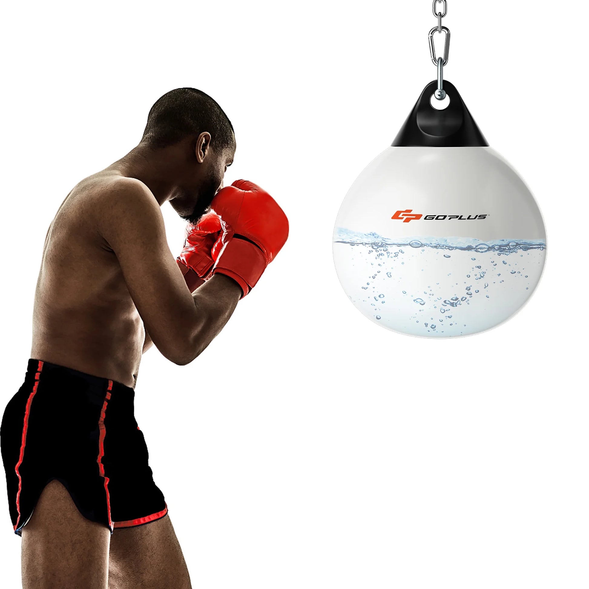 Goplus 18-Inch 110 lbs Water-Filled Aqua Training Boxing Bag for Home Gym - White