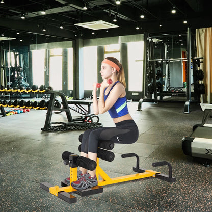 Height Adjustable 3-in-1 Sissy Squat, Push-Up, and Ab Workout Machine for Home Gym