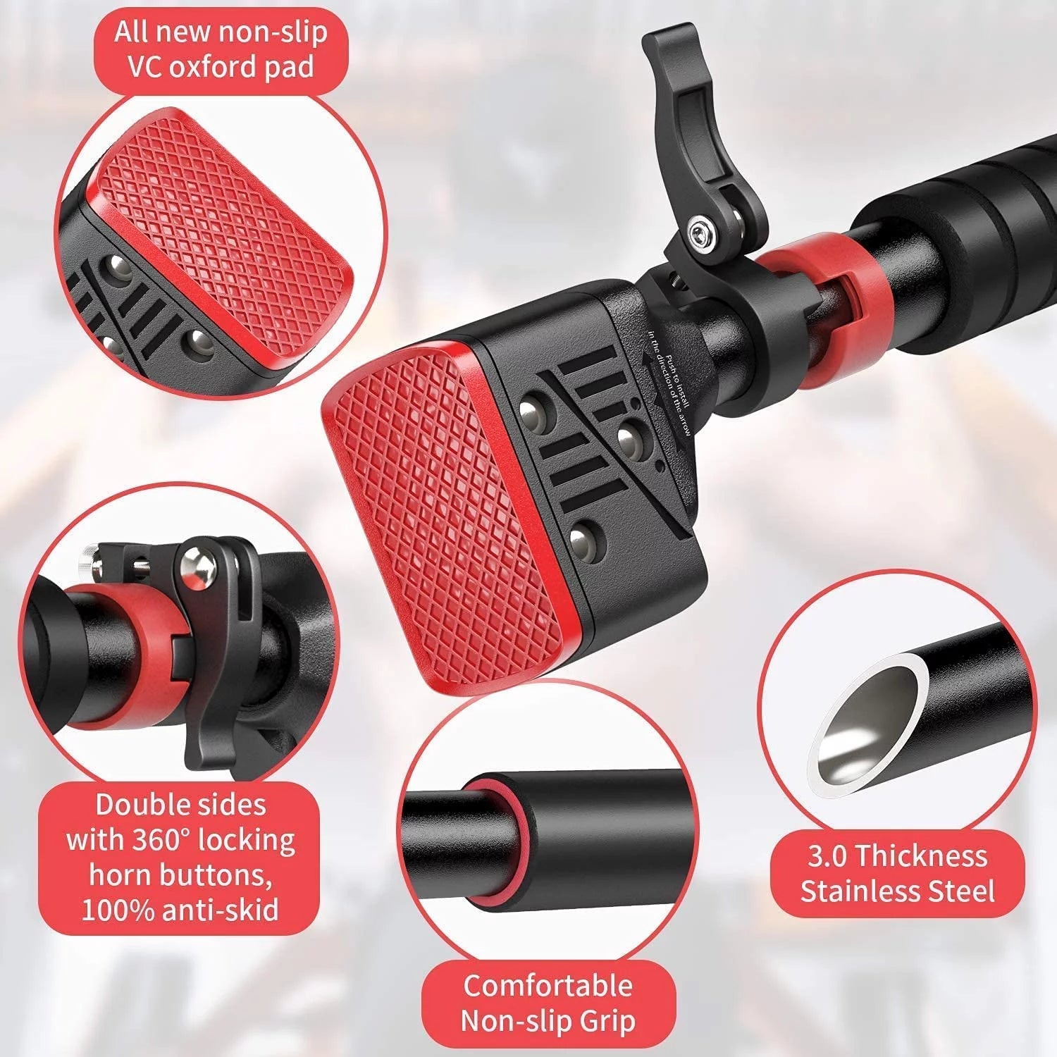 Adjustable Doorway Chin-Up and Pull-Up Bar for 28"-36" Door Frames - No Screws Required, Press Fit Design
