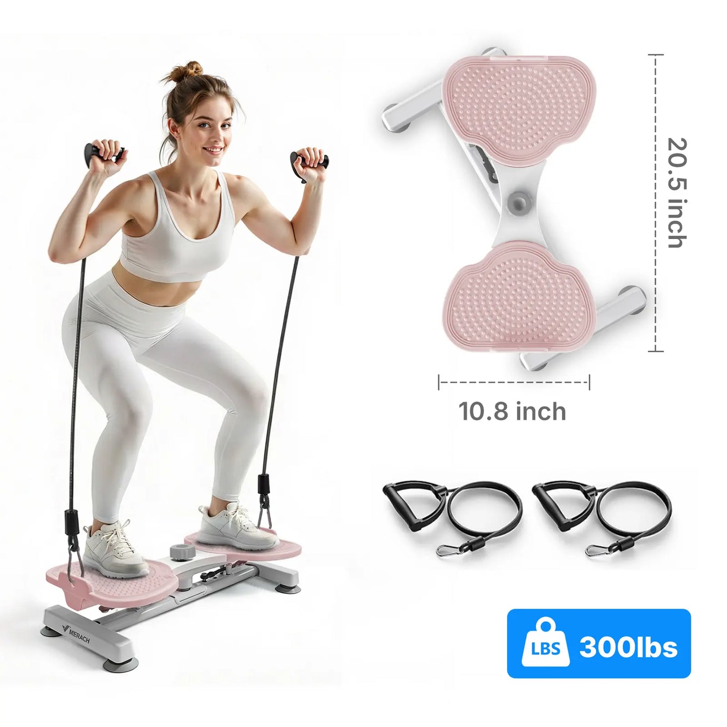 Merach Waist Twist Machine for Core Strengthening - Non-Slip, Noise-Free Abdominal Roller Exercise Equipment