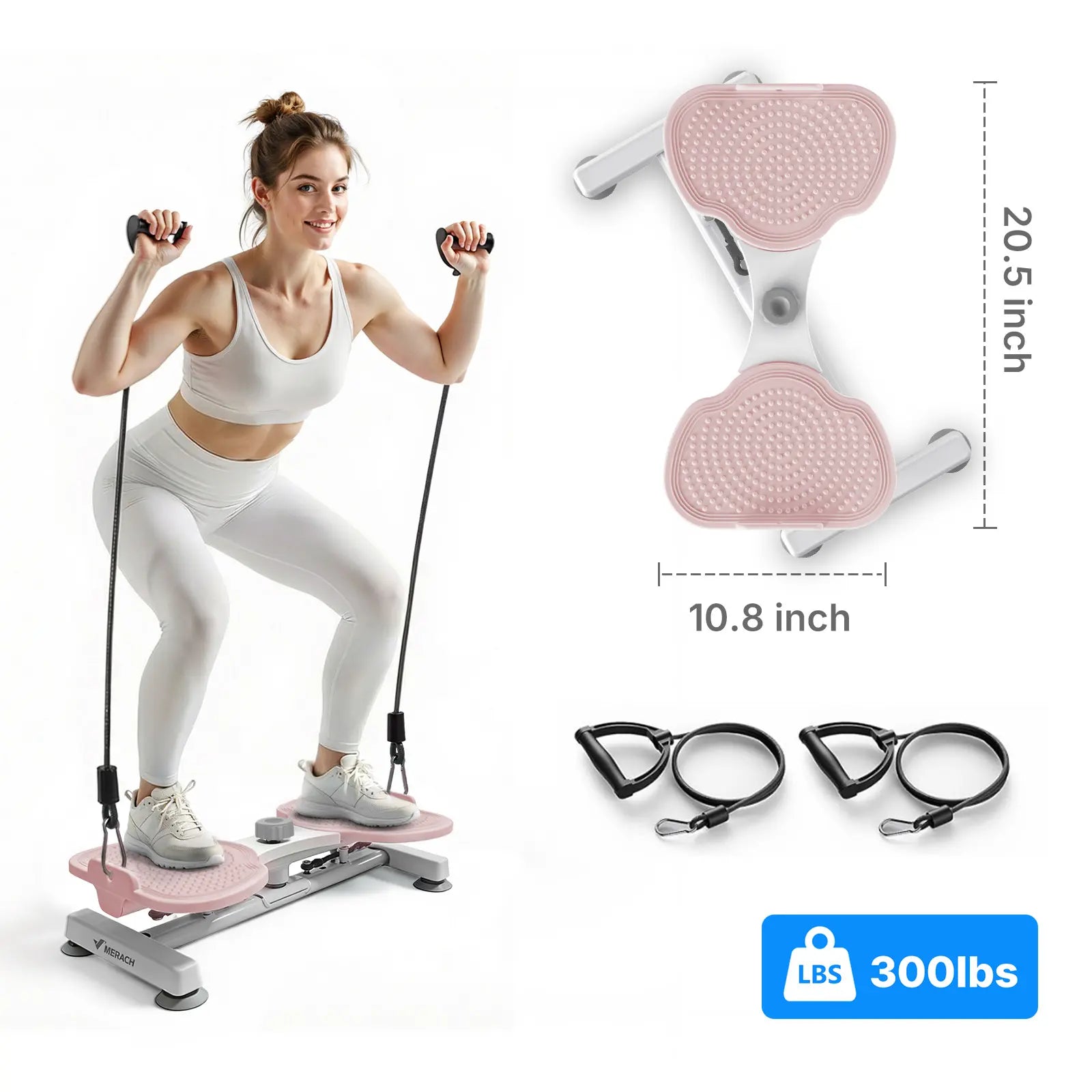 Merach Waist Twist Machine for Core Strengthening - Non-Slip, Noise-Free Abdominal Roller Exercise Equipment
